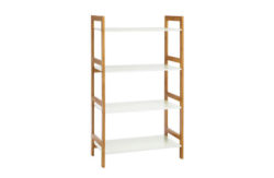 Habitat Drew 4 Shelf Bookcase - White Bamboo